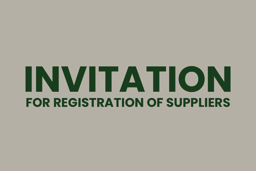 Invitation for Registration of Suppliers
